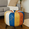 Modern round stools pair