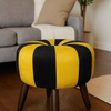 Round ottoman stools pair