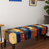 Tufted two seater stool