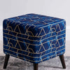 rustic wooden bar stool pair