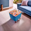 Square pouf stools pair
