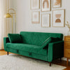 Modern Teal Sofa Cum Bed Article No6
