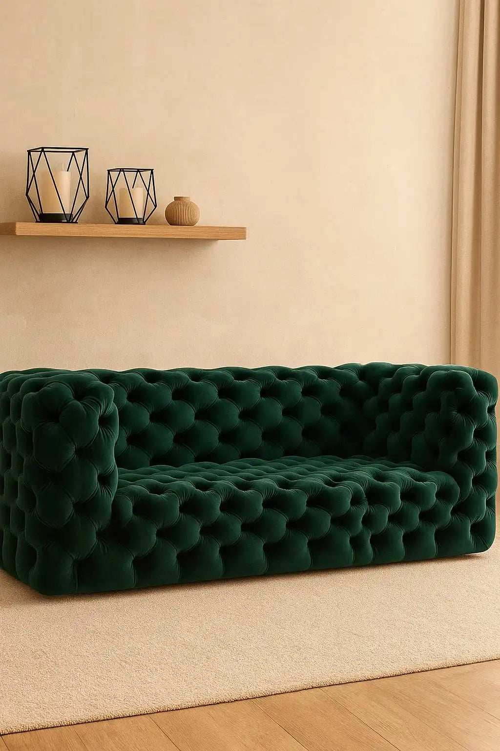 6 Seater Quilted Sofa