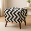 Cushioned square stools pair