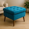 Rustic Tufted Stools pair
