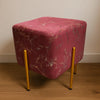 Luxury Wooden Stool With Steel Stand pair