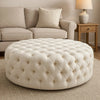 Hallway Wooden Tufted Stool