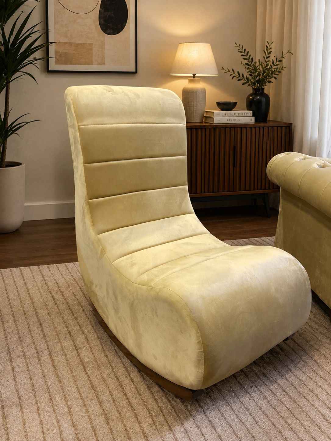 Contemporary Rocking Chair for Reading and Relaxation
