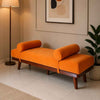 Entryway Bench with Upholstered Seat and Wooden Legs