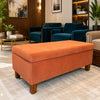 Luxury Wooden Storage Stool with Upholstery