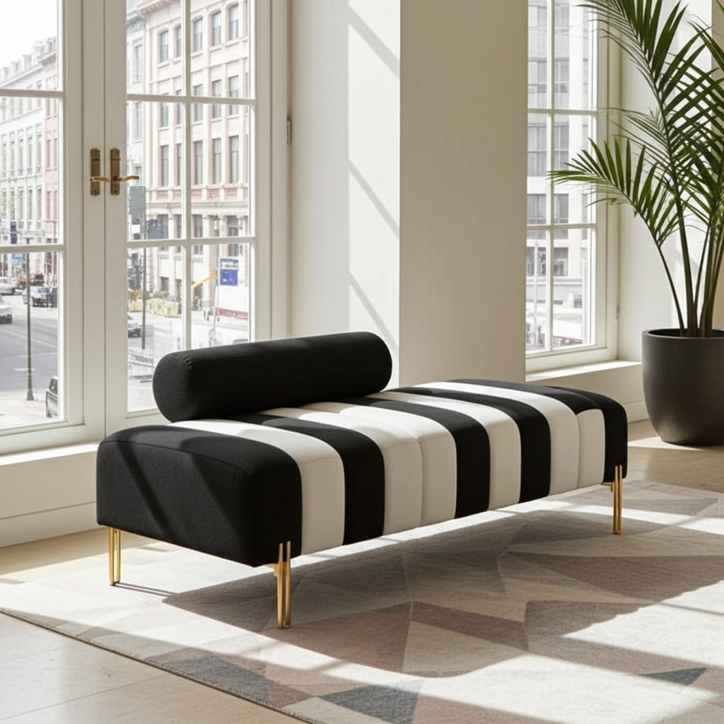 Luxury Two Seater Stool with Fitted Gao Pillow