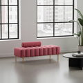 Two Seater Wooden Stool with Gao Pillow