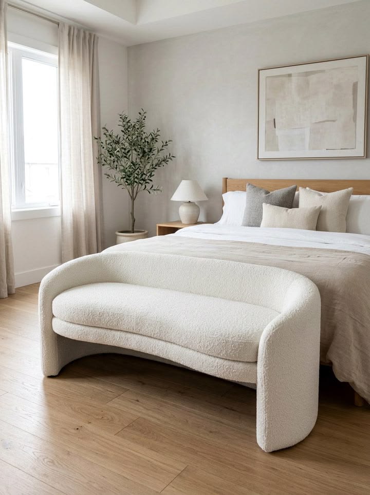 Modern Bench Sofa with Durable Wooden Construction