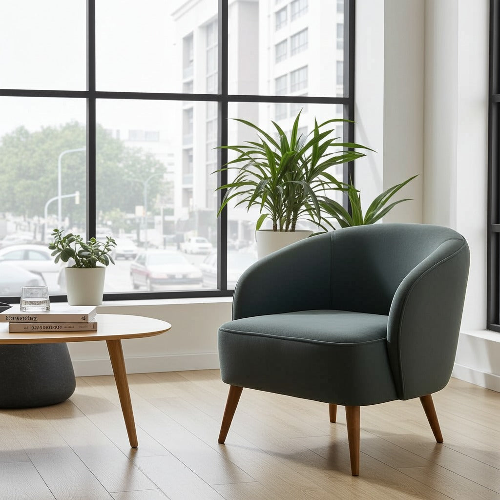 Coffee table chairs pair for apartment