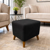 Upholstered Ottoman Stools Pair with Molty Foam Cushioning