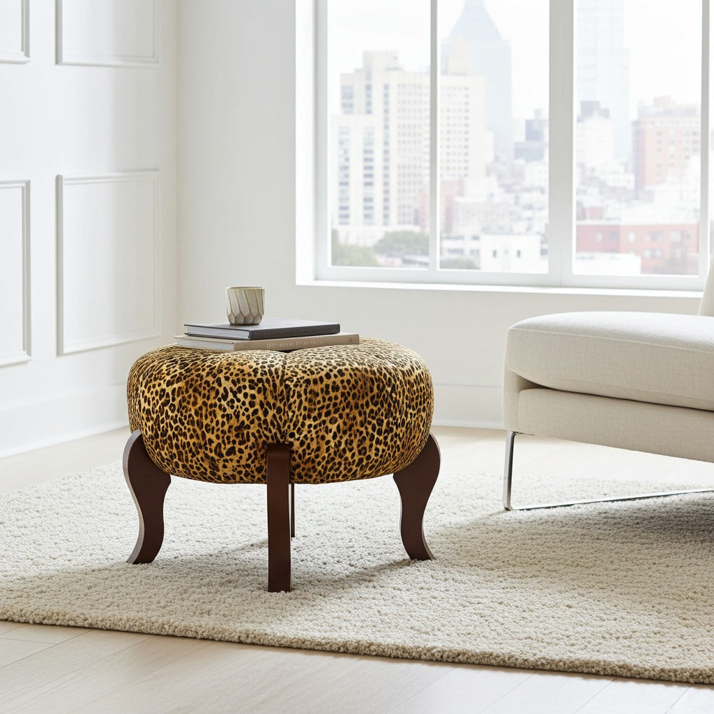 Modern Pumpkin Stools pair