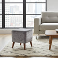 Square ottoman stools pair