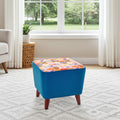 Square pouf stools pair