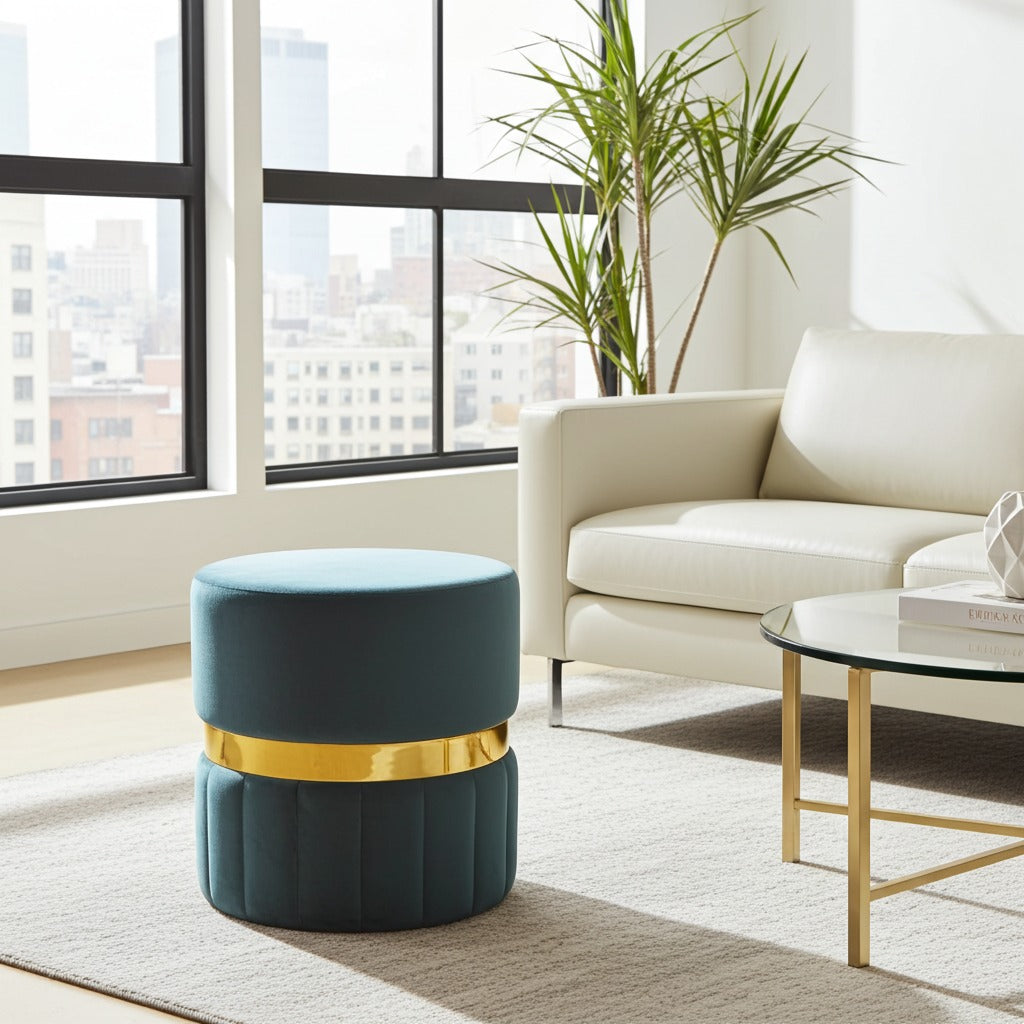 Stylish accent stools pair