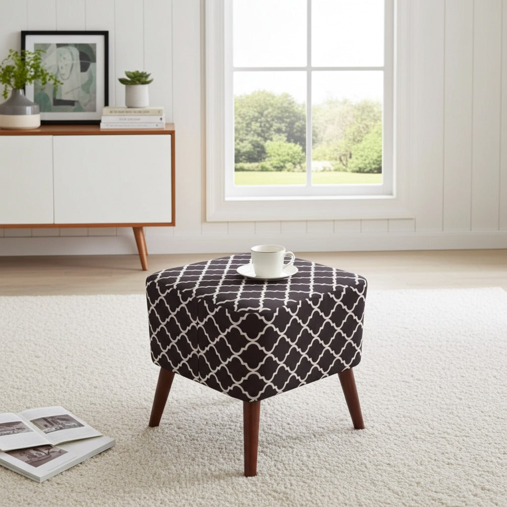 Textured square stools pair