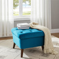 Wooden Pouf Stools Pair