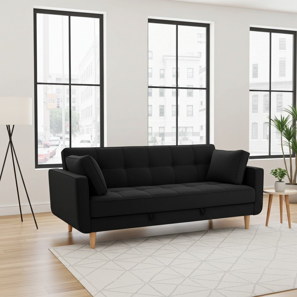 Modern Teal Sofa Cum Bed Article No4