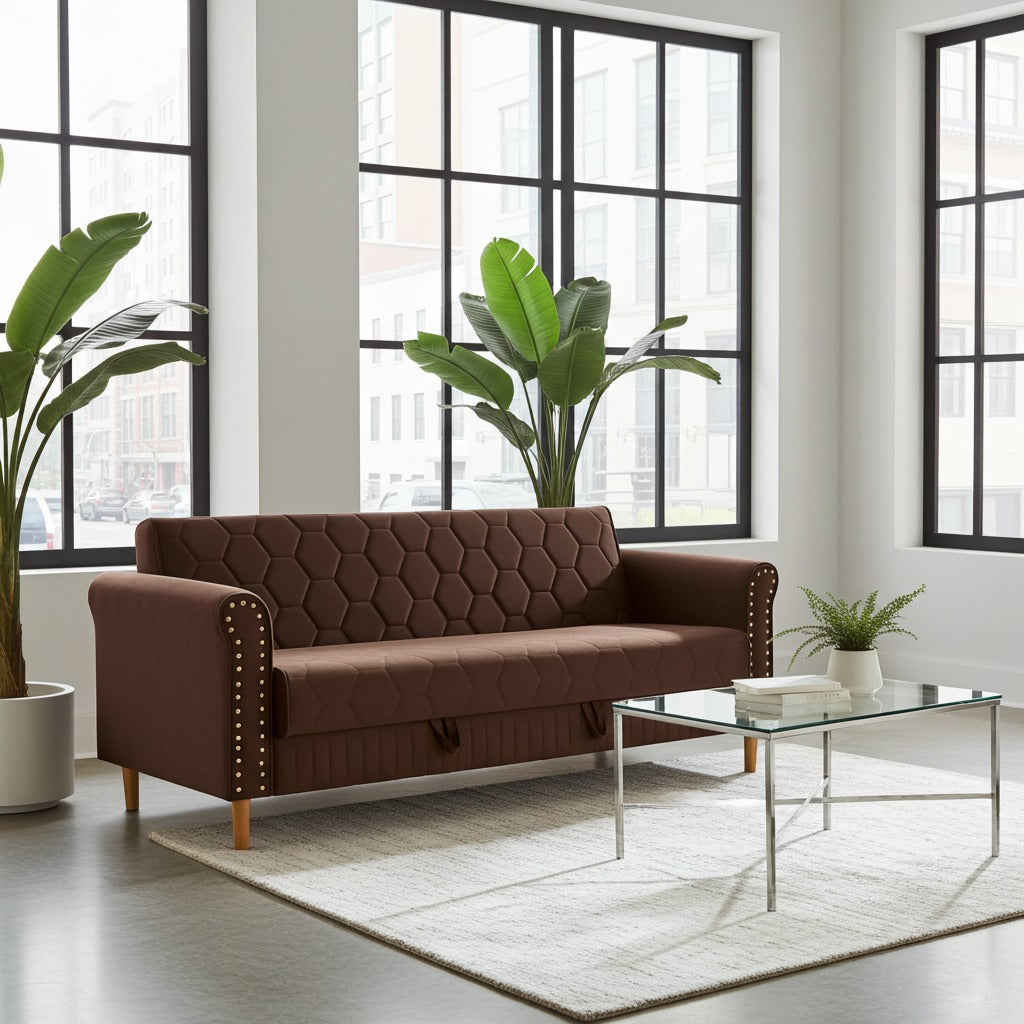 Rustic Wooden Sofacumbed
