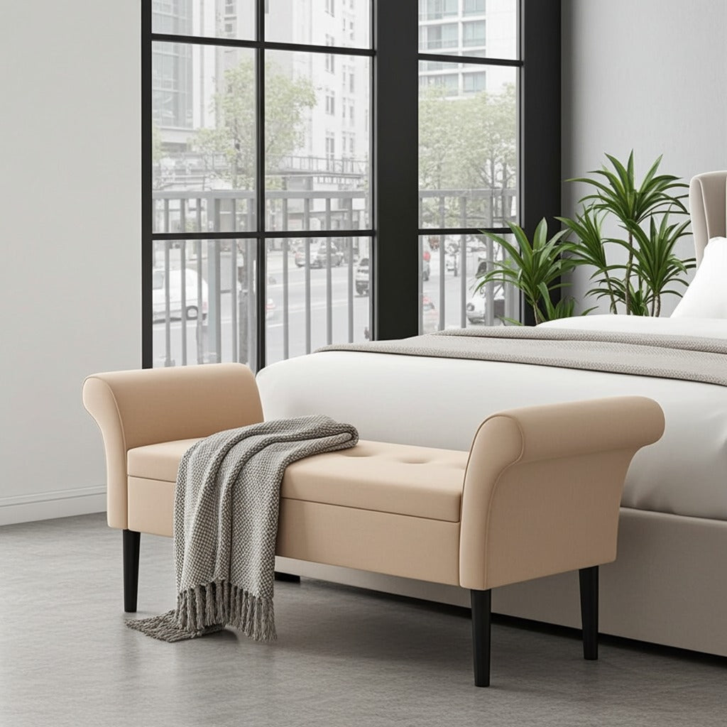 Decorative storage settee