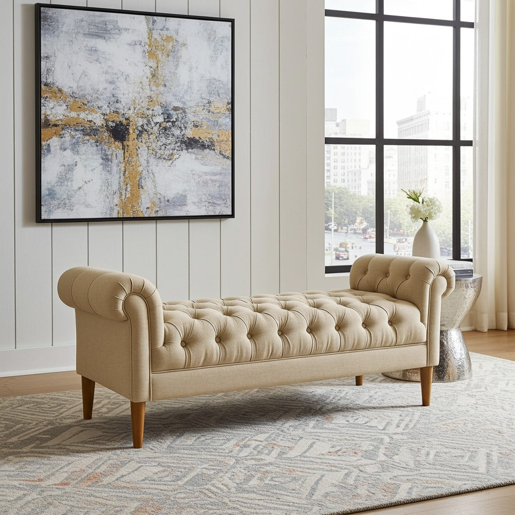 Hallway wooden settee