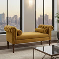 Small upholstered wooden settee