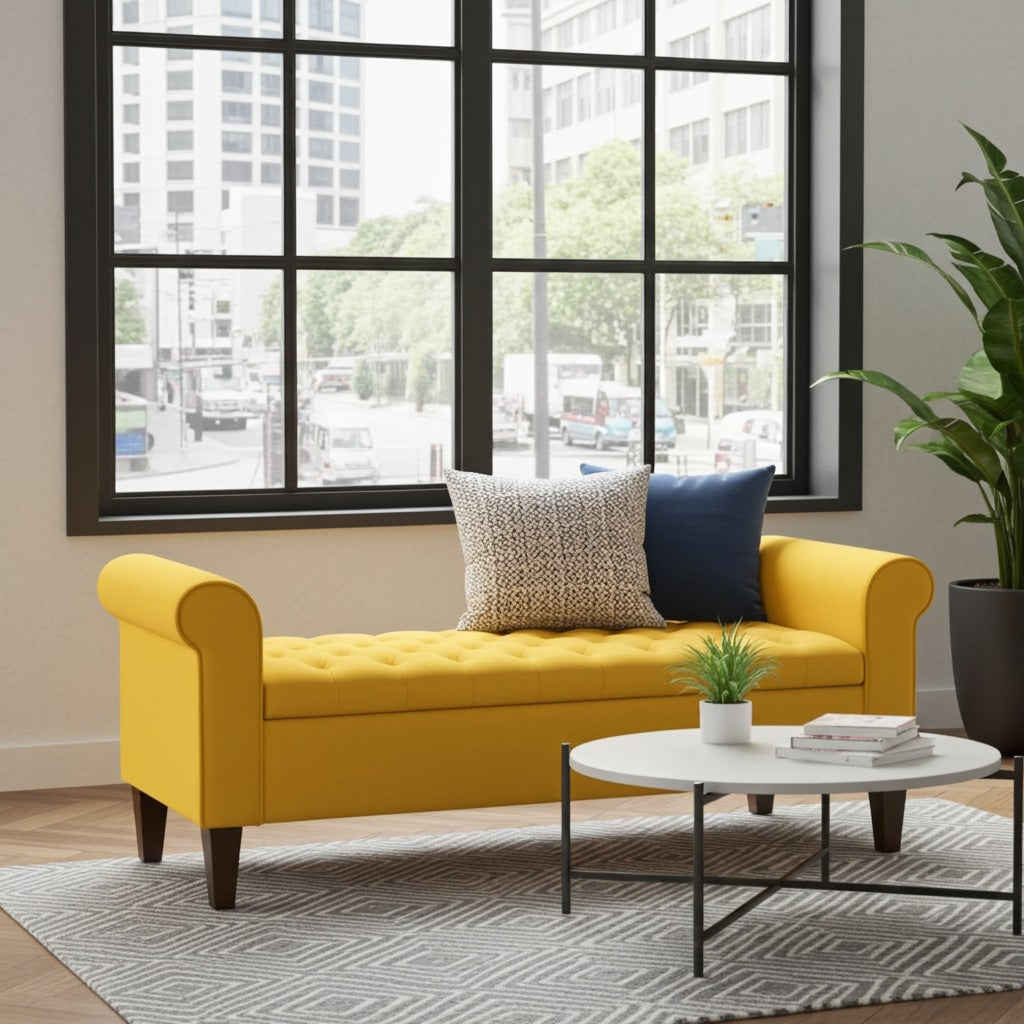 Settee with compartments