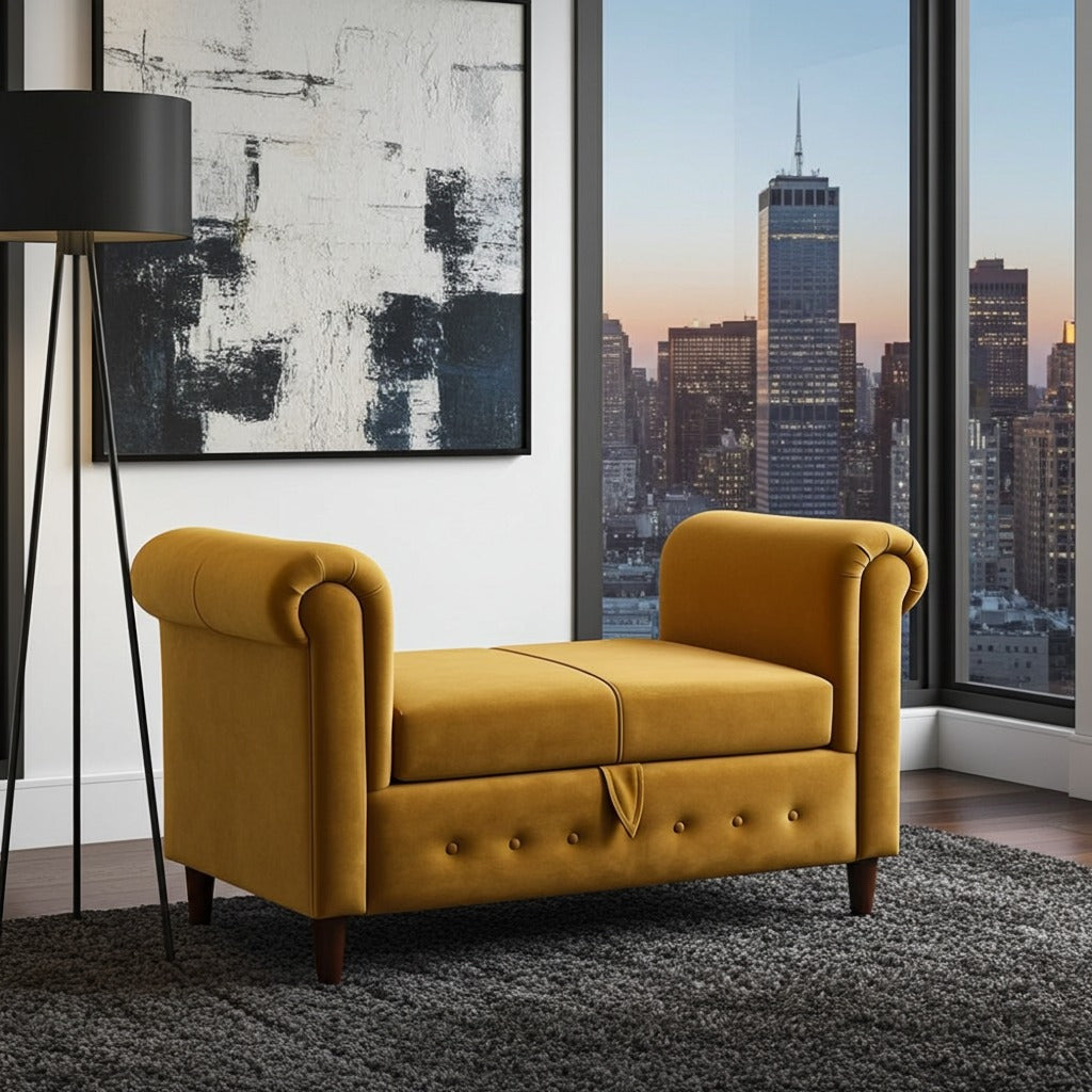 Settee with hidden storage