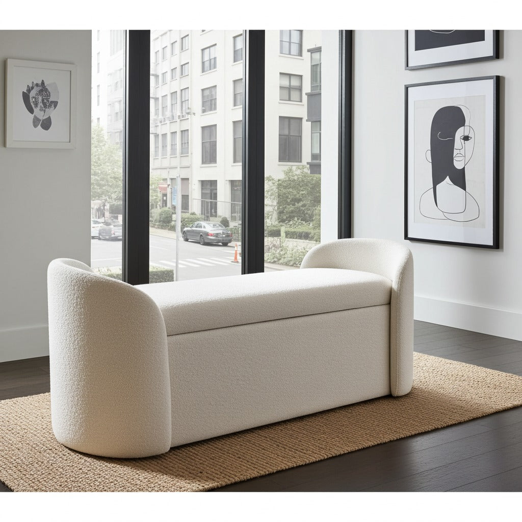 Modern Storage Ottoman Bench for Stylish Home