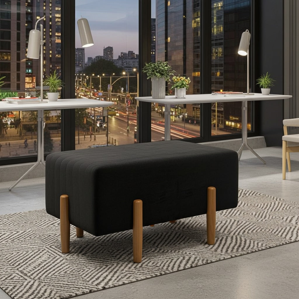 Solid wood stool