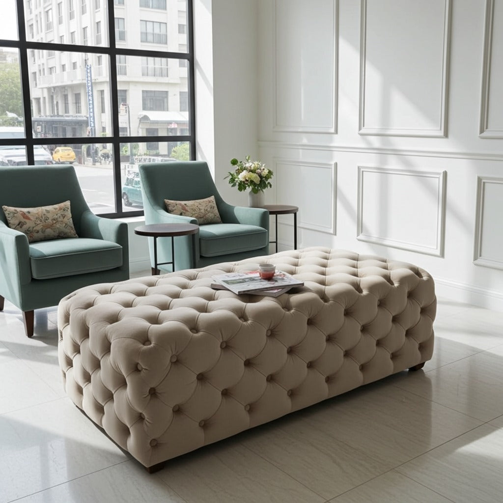 2 Seater Tufted Stool Article No6