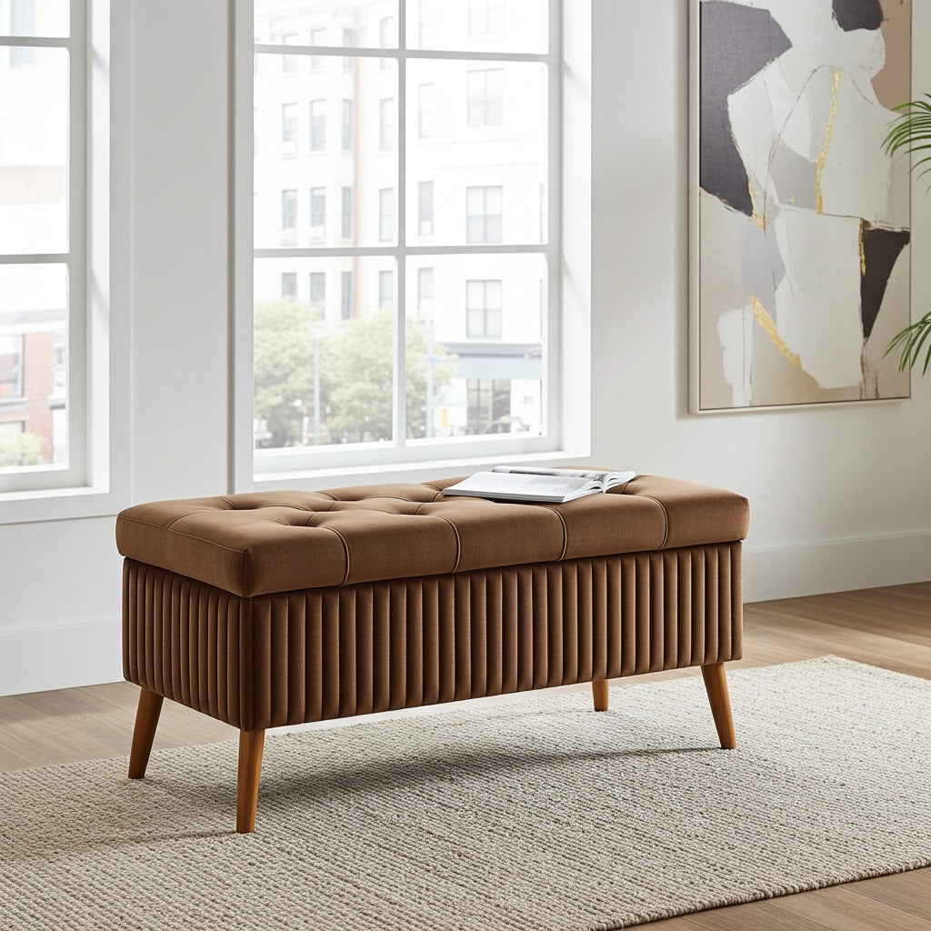 Luxury Wooden Storage Stool