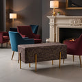 Two Seater Stool With Steel Stand