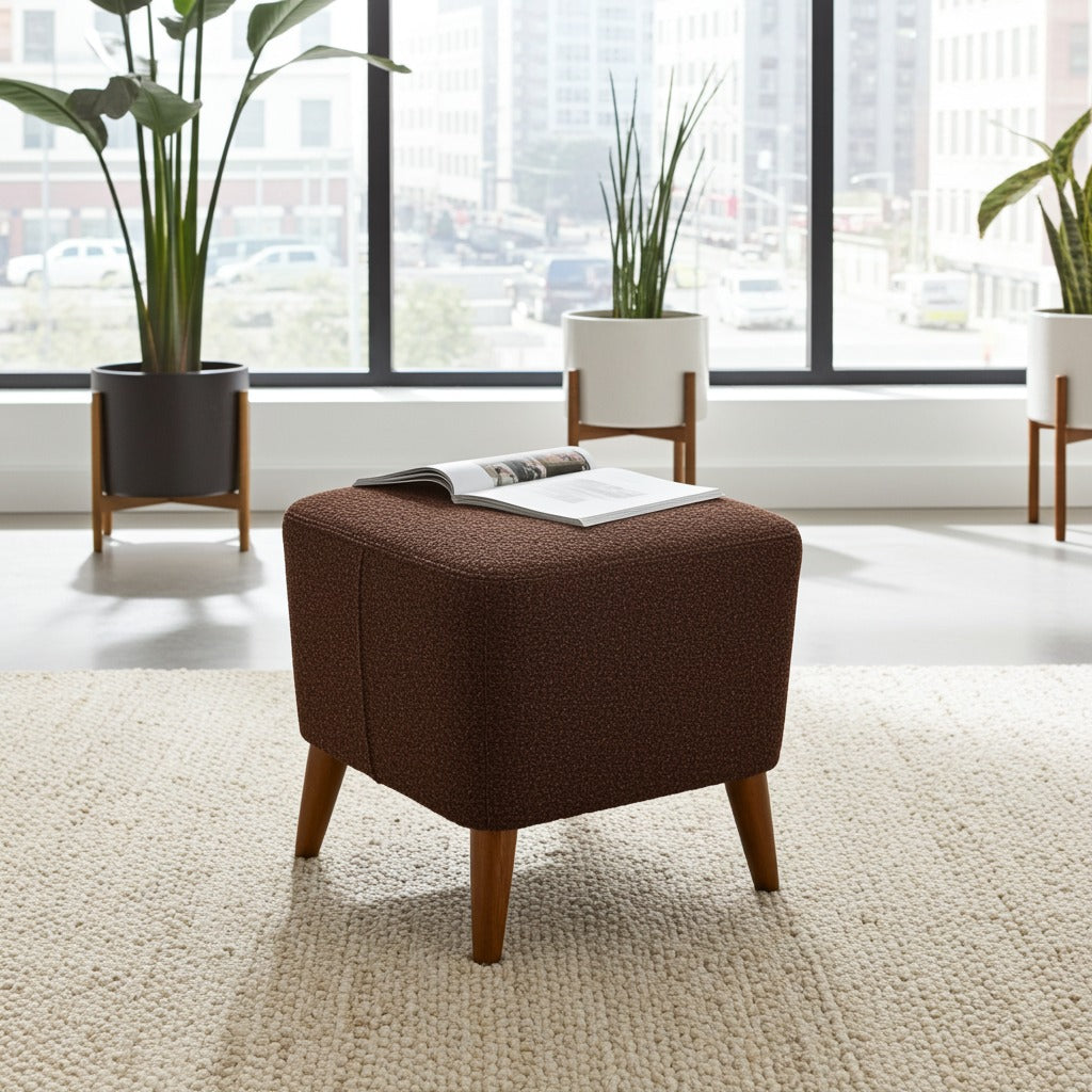Modern Wooden Stools Pair for Living Room & Bedroom