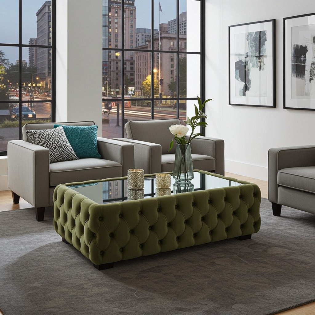 Luxury Quilted Centre Table for Contemporary Living Rooms