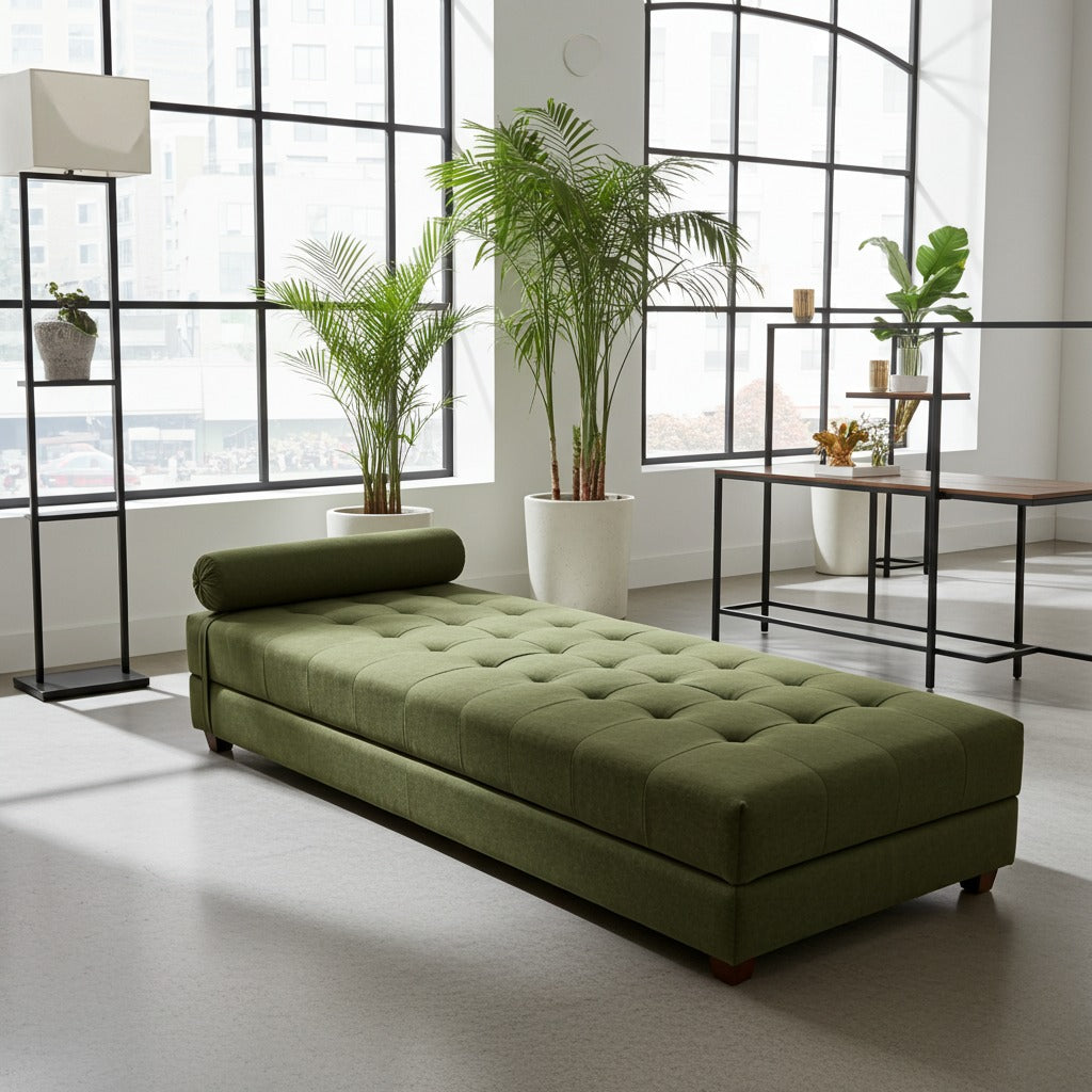 Wooden Deewan Sofa Cum Bed with Premium Upholstery