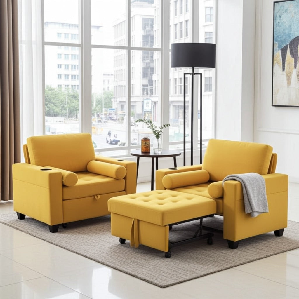 Luxury Single Seater Sofa Cum Bed for Home