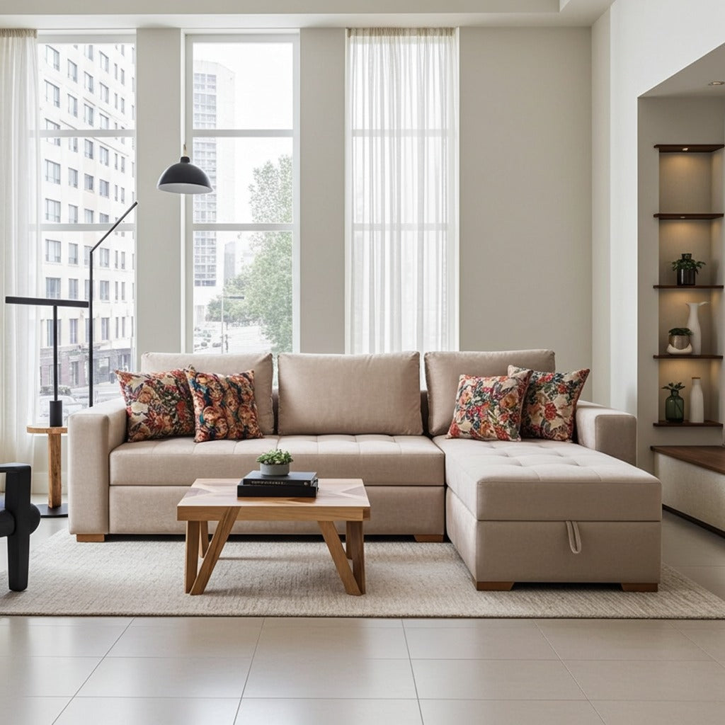 Modern L Shape Corner Sofa Cum Bed in Pakistan