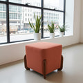 Luxury Wooden Stools Pair with Premium Upholstery