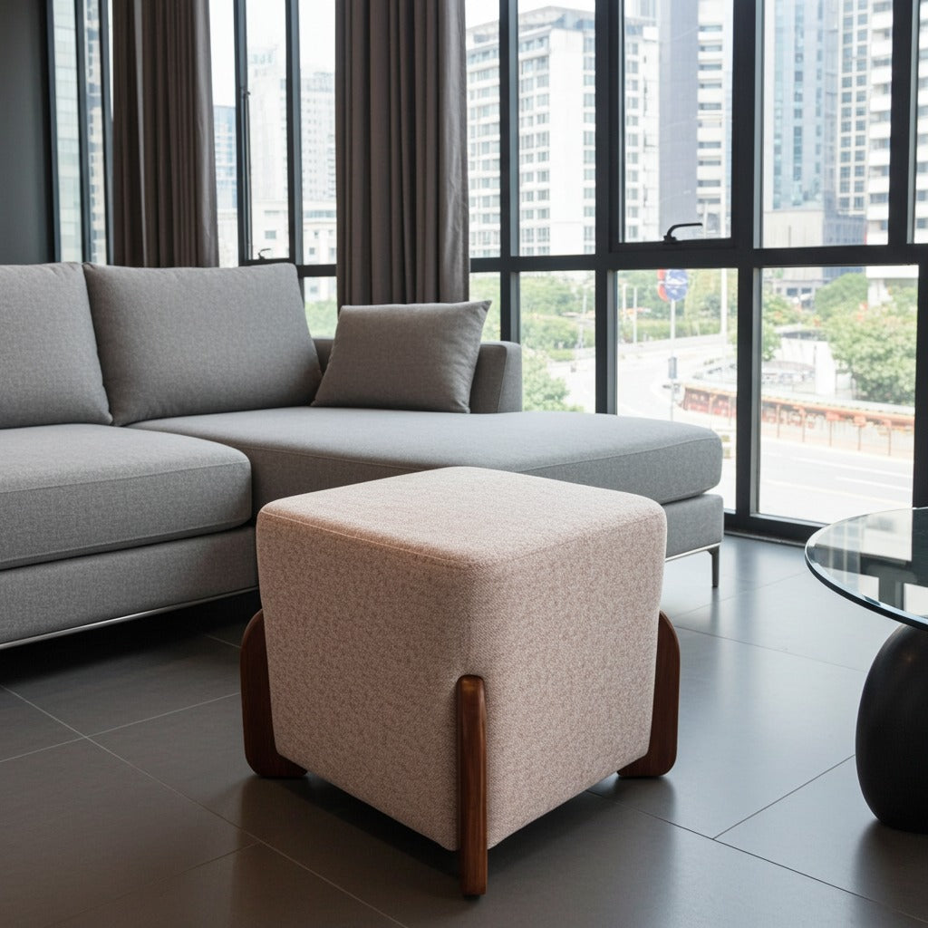 Premium Wooden Stools Pair for Modern Homes