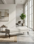 Wooden Two Seater Ottoman Stool for Home