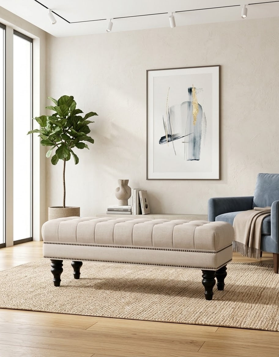 Two Seater Ottoman Stool for Living Room in Pakistan