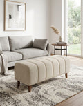 Wooden Two Seater Ottoman Seating for Home