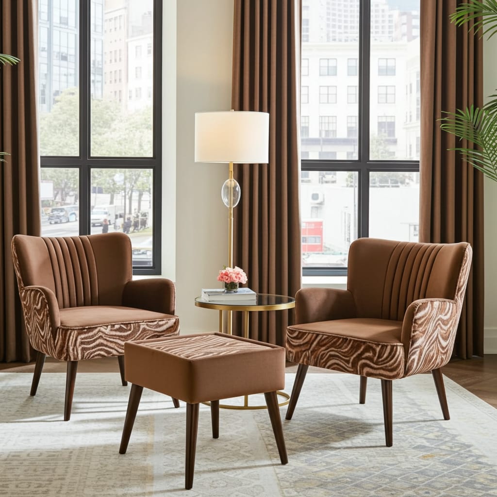 Coffee Table Set with Chairs Pair Article No5