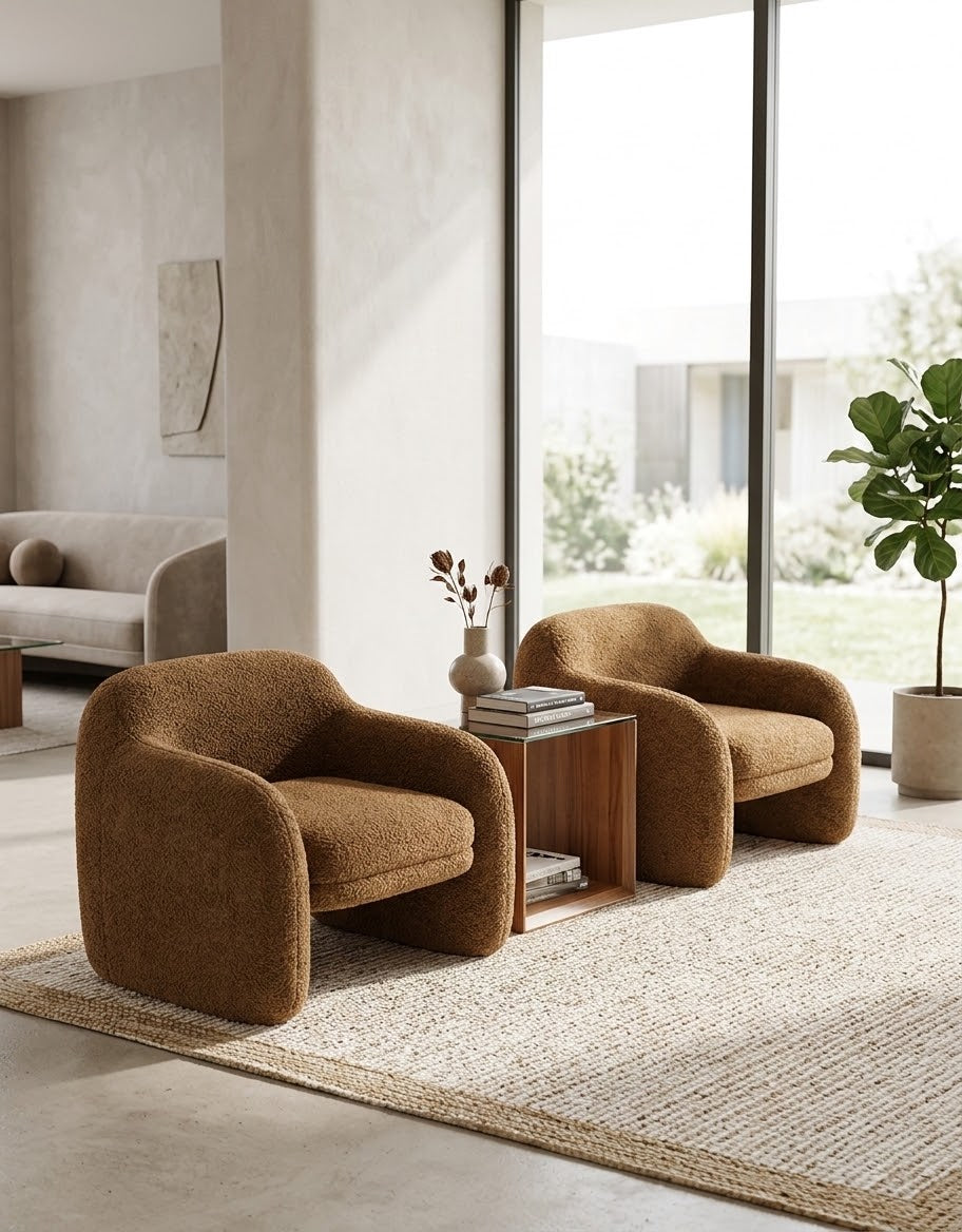Modern Bedroom Sofa Chairs Pair for Home