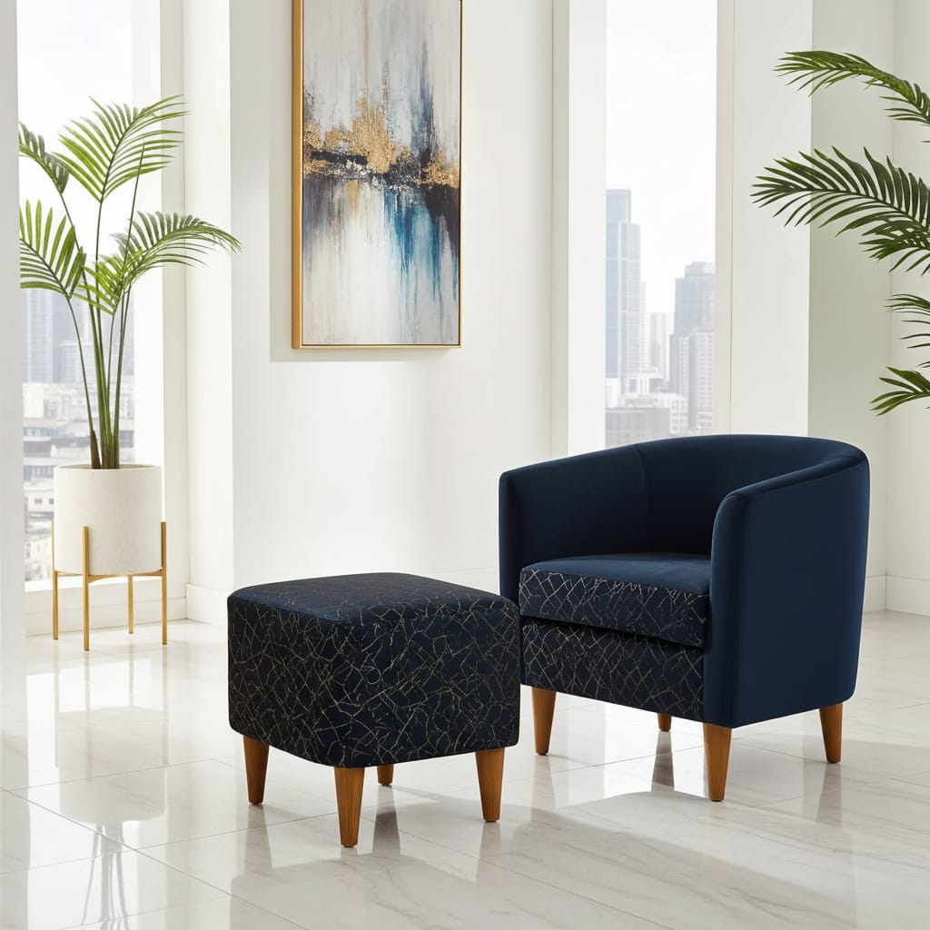 Coffee table with side chairs
